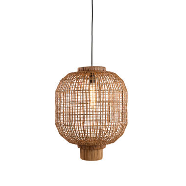 Hanging lamp Ø42x53,5 cm DORZAN rattan brown