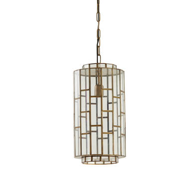 Hanging lamp Ø24x45 cm SØSTRENE antique bronze+glass