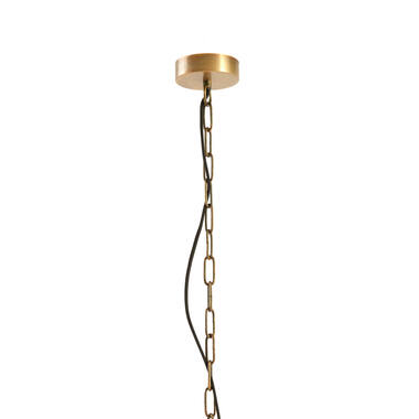 Hanging lamp Ø24x45 cm SØSTRENE antique bronze+glass