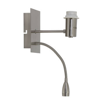 Wandlamp+ledflex 20x11x35 cm REGINA nikkel satijn