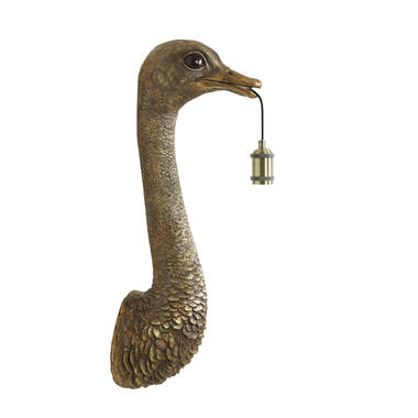 Wandlamp 25x19x72 cm OSTRICH antiek brons