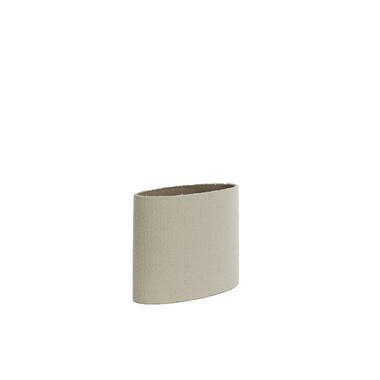 Pantalla de lámpara ovalado recto y estrecho 38-17,5-28 cm BOLERO blanco