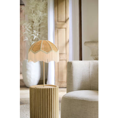 Kap Ø35x26 cm MALACIA raffia naturel+crème