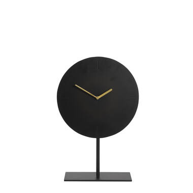 Klok op voet 30x10x45,5 cm WAIWO mat zwart-goud