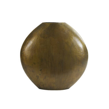 Vaas deco 53x7x53 cm POSITANO ovaal plat antiek brons
