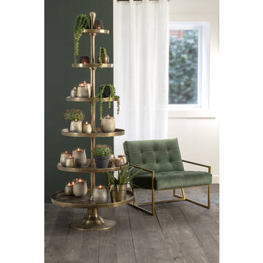 Etagere 6 laags Ø80x200 cm HOKKSUND antiek brons