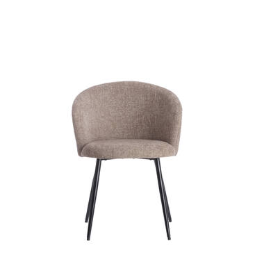 Eetkamerstoel 58x58x78 cm RADAJA taupe+zwart