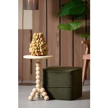 Bijzettafel Ø35x54 cm VEGLIO hout mat naturel