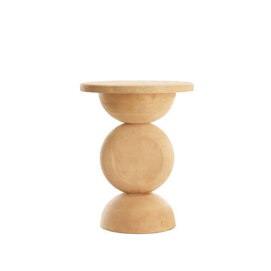 Bijzettafel Ø40x50 cm MIRTO hout mat naturel