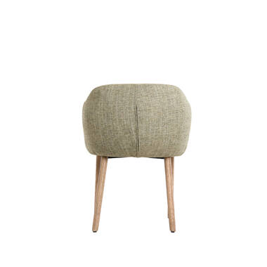 Eetkamerstoel 59x59,5x76 cm BLAINE groen+hout donker bruin