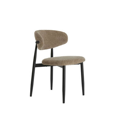 Eetkamerstoel 54x52x76 cm ENIOLA taupe+zwart