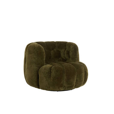 Stoel 100x98x72 cm AMARA velvet olijf groen