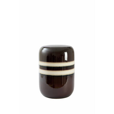 Side table Ø34x46,5 cm FRANCA ceramics dark brown+white