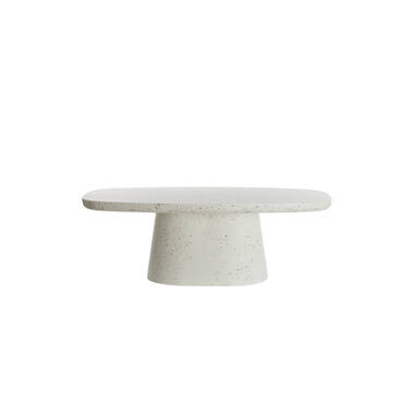 Salontafel 120x70x42 cm HAMURA terrazzo wit
