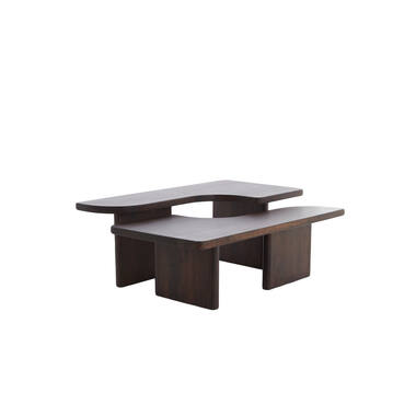 Salontafel S/2 max 120x60x45 cm CRATO acacia hout chocola br