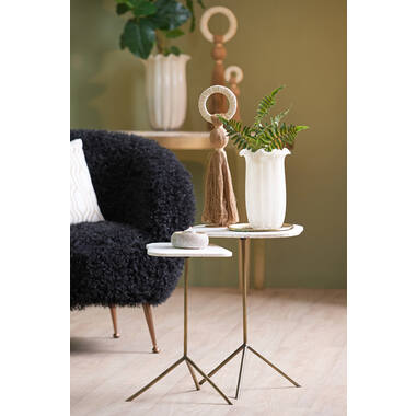 Bijzettafel S/2 max 37,5x37,5x54 cm GIA trav wit+d brn-brns