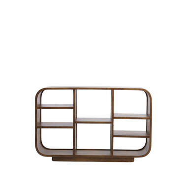 Cabinet open 140x35x90 cm DANE wood oil brown