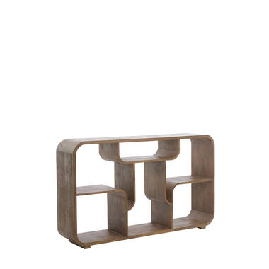 Cabinet open 140x30x82 cm LABARE wood light brown