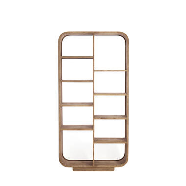 Cabinet open 100x35x200 cm DANE wood matt grey-brown
