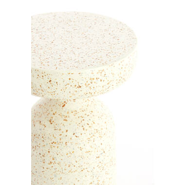 Bijzettafel Ø32x54 cm MORAVIT terrazzo crème