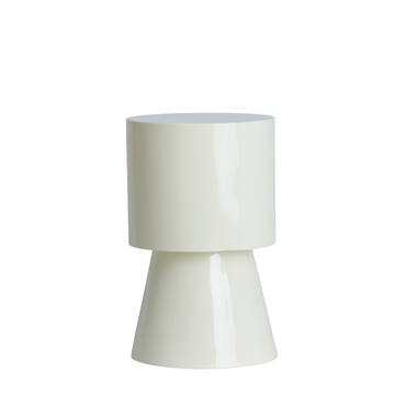 Side table Ø30x49 cm NYSA shiny cream