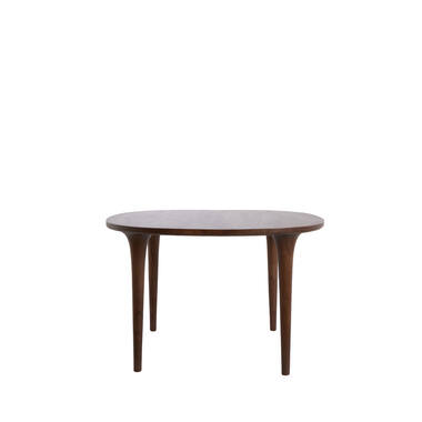 Dining table Ø120x76 cm ZALE acacia wood dark brown