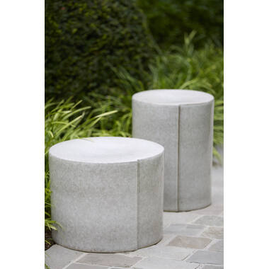 Side table Ø42x34 cm CHULILLA ceramics grey