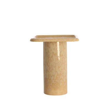 Side table 40x40x48 cm LUARCA ceramics light peach
