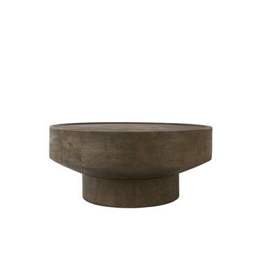 Coffee table Ø80x35 cm WELU mango wood chocolate brown