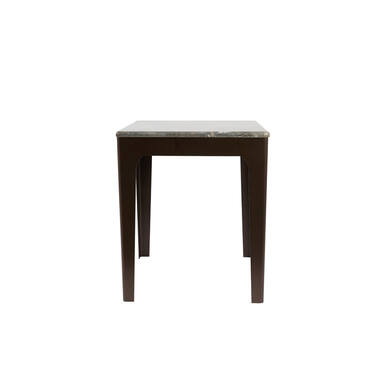 Side table 40,5x40,5x47,5 cm LEV marble dark brown+ant bronz