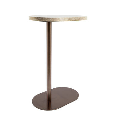 Side table 40,5x26x55 cm REVIX agate smoke+brown bronze