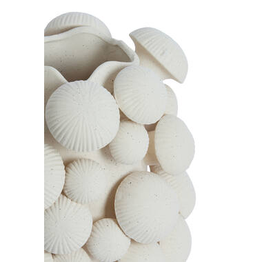 Vaas deco Ø33,5x46 cm PLENTZIA mat crème
