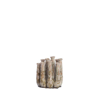 Vase deco 20x15x24 cm LEANJA ceramics beige