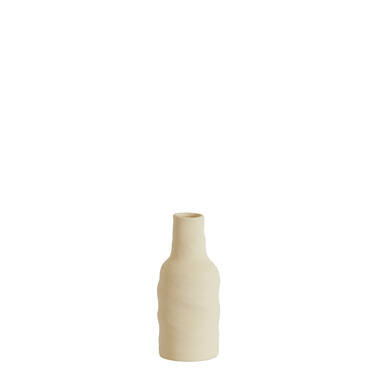 Vaas deco Ø8,5x20 cm SESTO keramiek mat crème