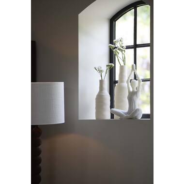Vaas deco Ø8,5x20 cm SESTO keramiek mat crème