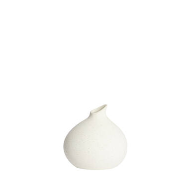 Vaas deco 17,5x15x17 cm ASSAGO keramiek crème