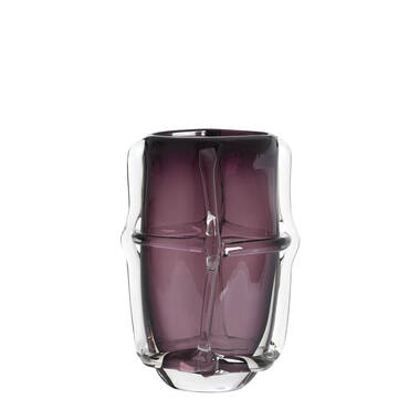 Vase 20,5x13x29 cm ASHORO glass dark purple
