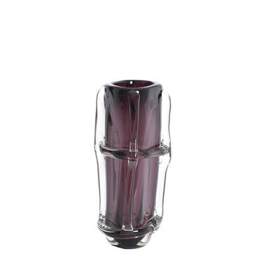Vase 20,5x13x29 cm ASHORO glass dark purple