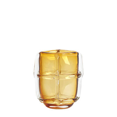 Vase 19x14x22 cm ASHORO glass amber