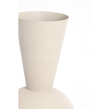 Vaas deco Ø25x60 cm CHEDI mat licht grijs