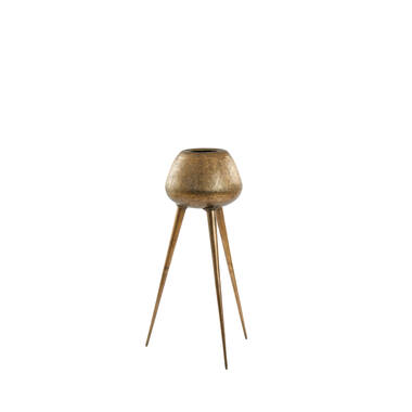 Pot on base deco Ø44x124 cm MARIELLE gold