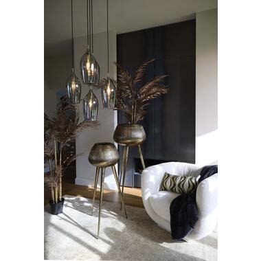 Pot on base deco Ø44x124 cm MARIELLE gold