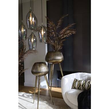 Pot on base deco Ø75x149 cm MARIELLE gold