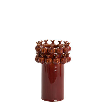 Vase deco Ø16,5x25 cm POMEGRANATE ceramics burgundy