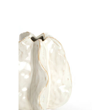 Vase deco 10,5x9,5x11,5 cm IDRIJA ceramics cream