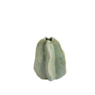Vaas deco 10,5x9,5x11,5 cm IDRIJA keramiek mint groen