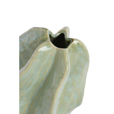Vaas deco 11,5x10x13,5 cm IDRIJA keramiek mint groen