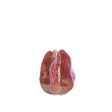 Vase deco 11,5x10x13,5 cm IDRIJA ceramics dark pink