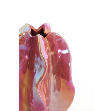 Vase deco 11,5x10x13,5 cm IDRIJA ceramics dark pink