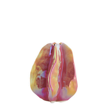 Vase deco 13,5x12x16,5 cm IDRIJA ceramics dark pink